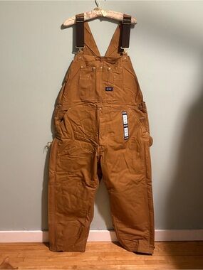 SMITH‎ Brown Canvas Cargo Overalls